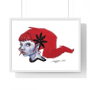 Red hair print