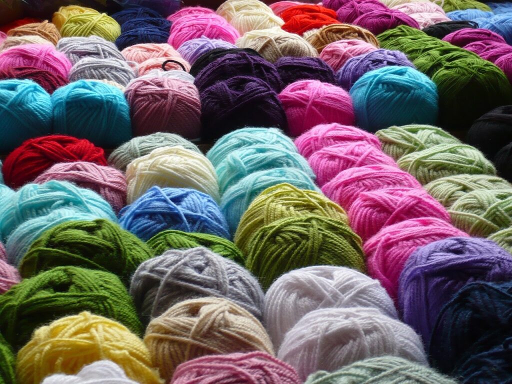 yarn, wool, rolls