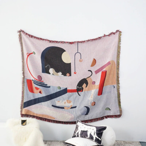 2D cats tapestry