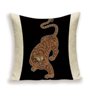 Gold tiger cushion