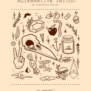 Alternative tattoo beige print