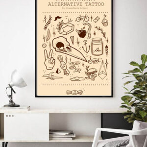 Alternative tattoo beige print