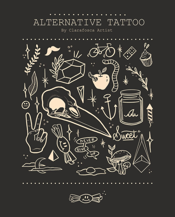 Alternative tattoo black print