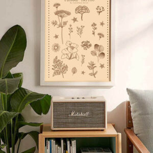 Floral Tattoo beige Print