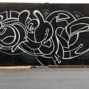 Graffiti letters black and white
