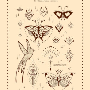 oniric tattoo beige print