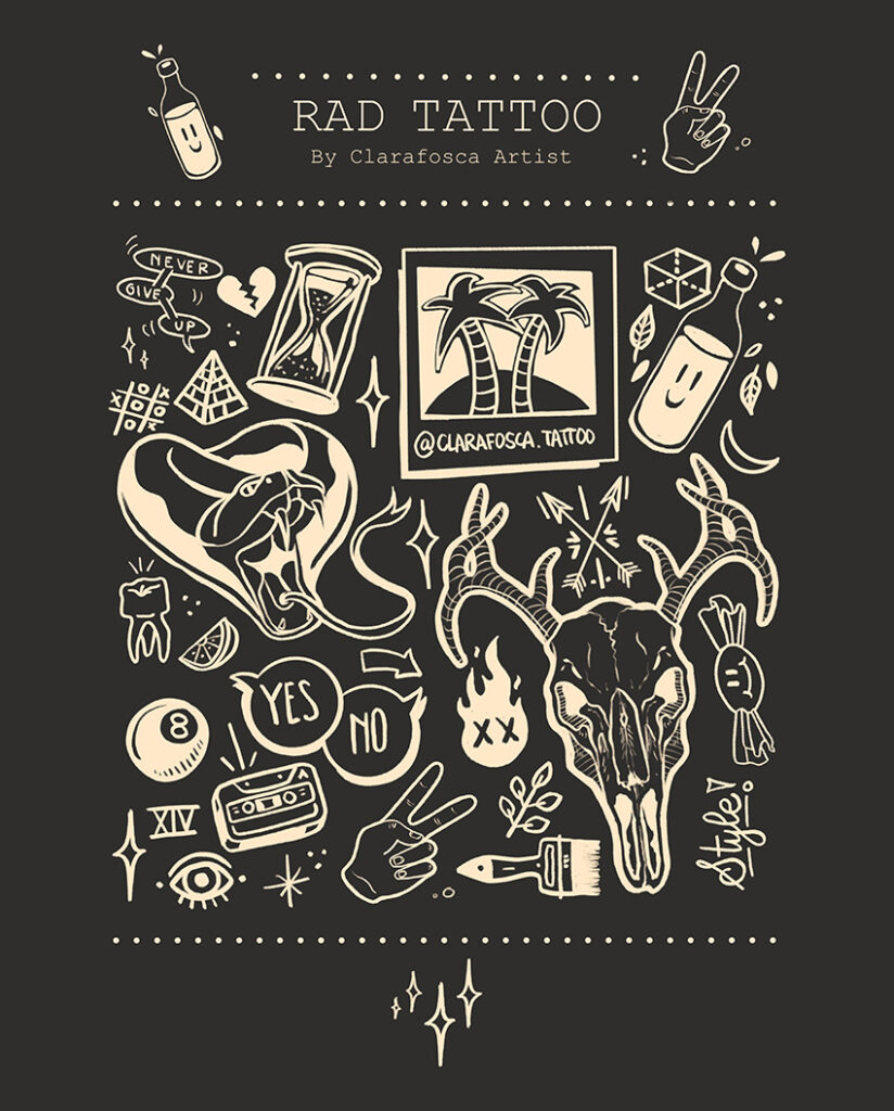 Rad Tattoo black print