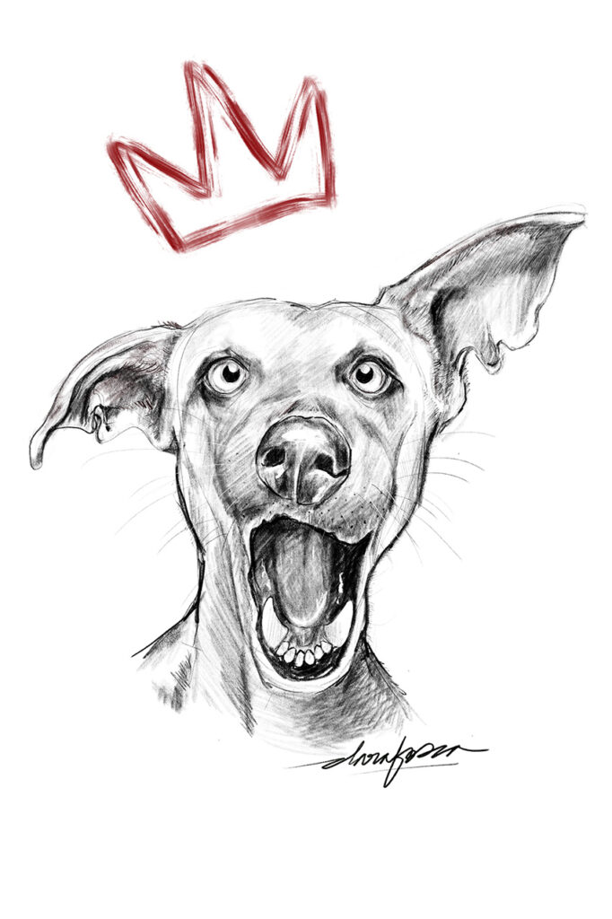 dog king print