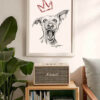 dog king print