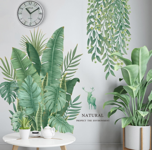 Natural leaves decal