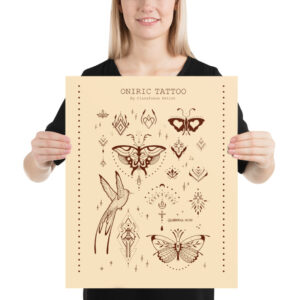 oniric tattoo beige print
