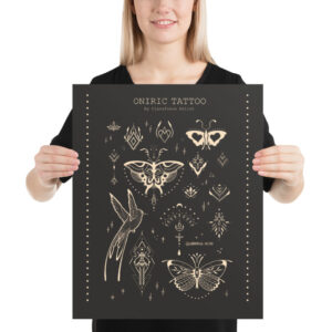 oniric tattoo black print