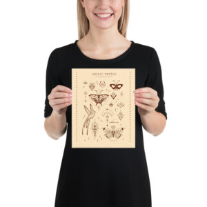 oniric tattoo beige print