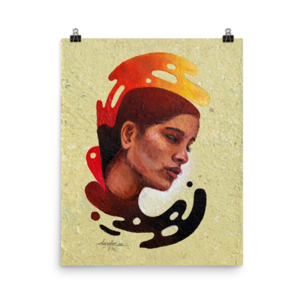 Fire girl print