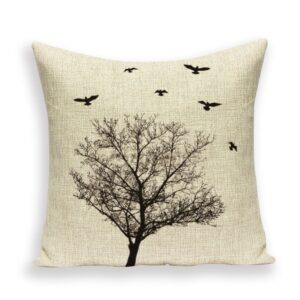 Tree birds cushion