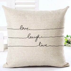 love,laugh,live cushion