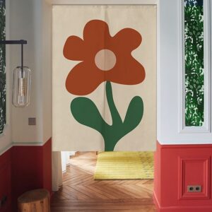Flower doorway curtain