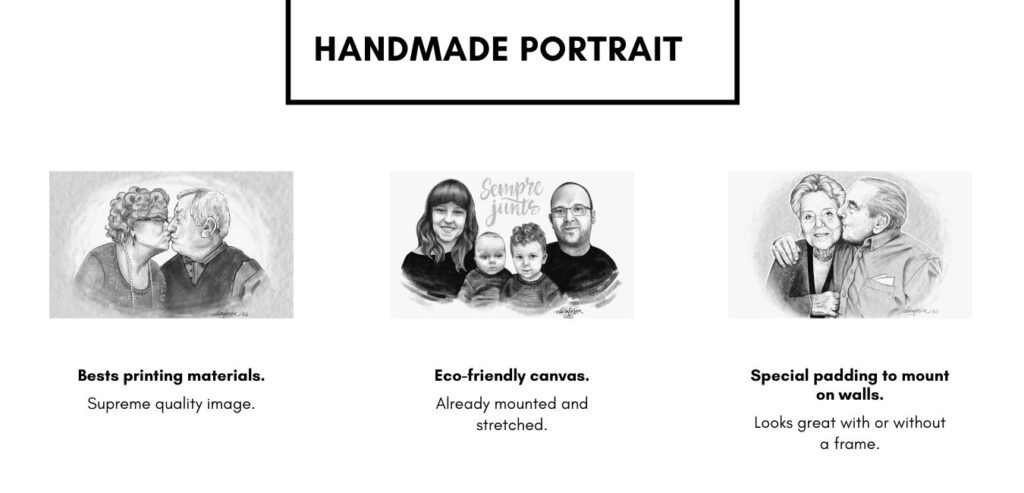 Handmade portrait black and white 1