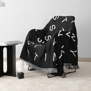 Black & White Letter Tapestry
