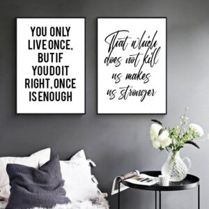 That which does not kill us makes us stronger | QUOTE on canvas fast writing style