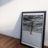 Upside down ocean photography on canvas