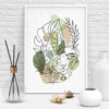 Calm nature leaves illustration