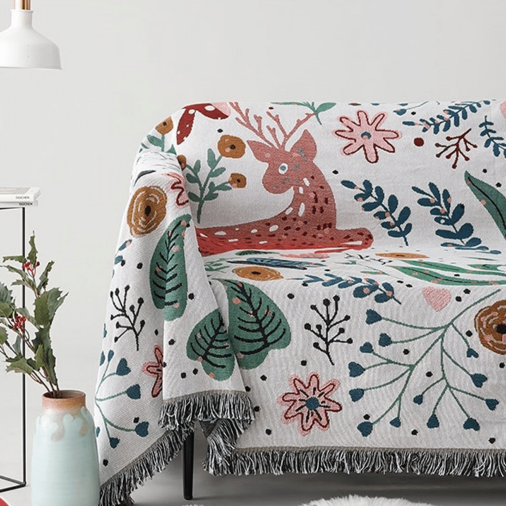 Bush Deer -Tapestry, Throw blanket, Wall blanket